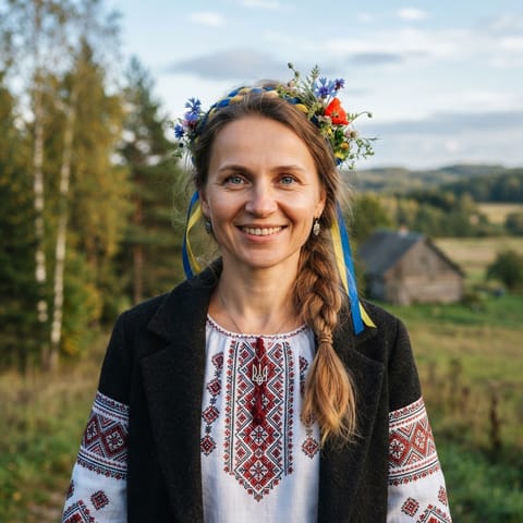 AI-generated illustration representing the Ukrainians people