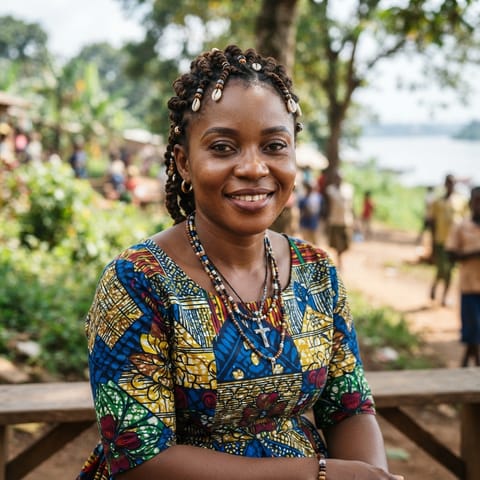 AI-generated illustration representing the Lingala people