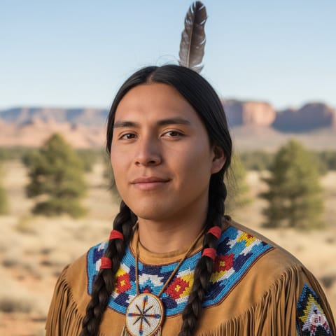 Ilustración generada por IA que representa al pueblo Utes