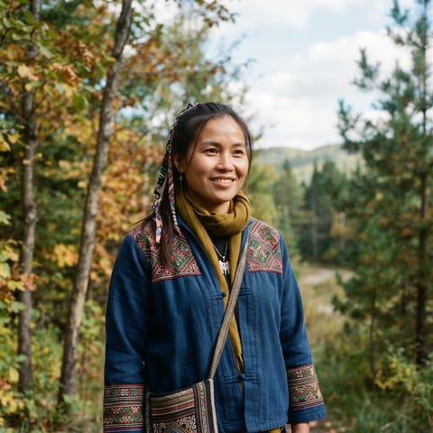AI-generated illustration representing the Hmong Njua people