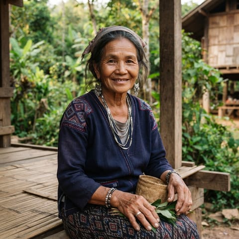 AI-generated illustration representing the Alak Sanak people