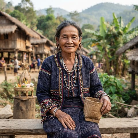 AI-generated illustration representing the Katu Adek people