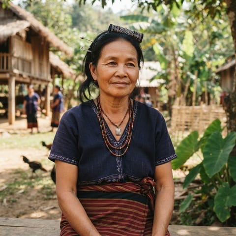 AI-generated illustration representing the Oy Kamsang people