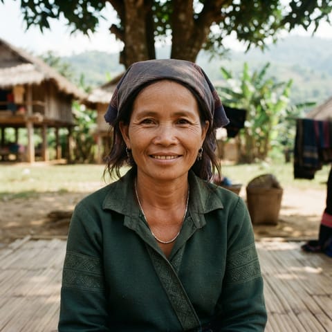 AI-generated illustration representing the Pong Puang people
