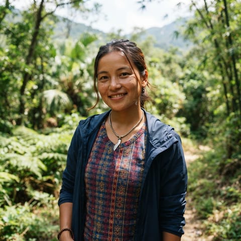 AI-generated illustration representing the Nepalis people