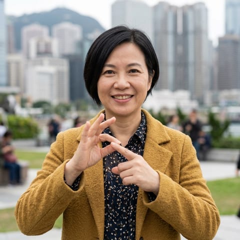 AI-generated illustration representing the Deaf Hongkongers people