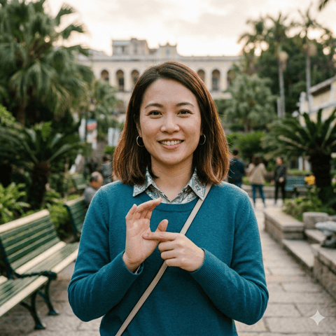 AI-generated illustration representing the Deaf Macanese people